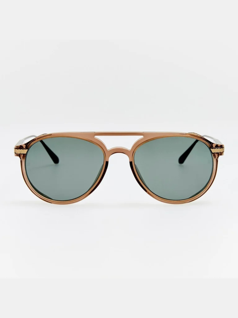 Linda Farrow Sutton Explorer Sunglasses in Brown