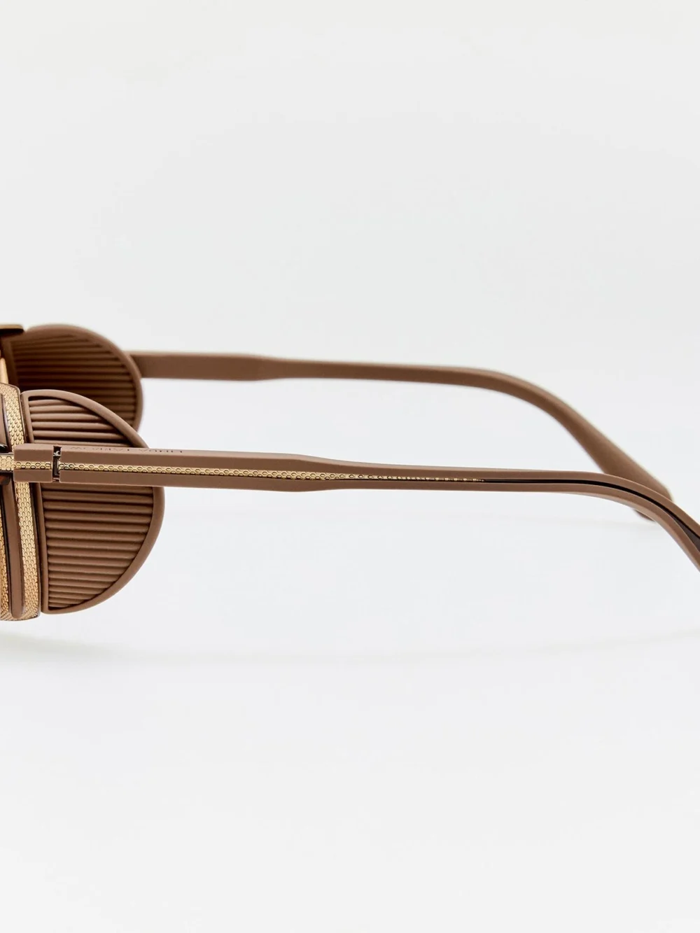 Linda Farrow Sutton Explorer Sunglasses, brown, view 5