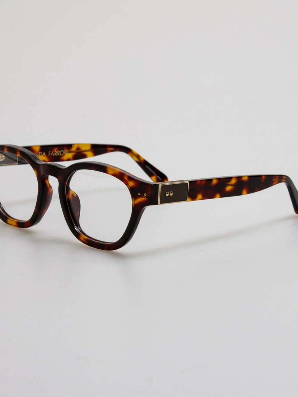 Linda Farrow Talbot Optical, dark tortoiseshell, view 2