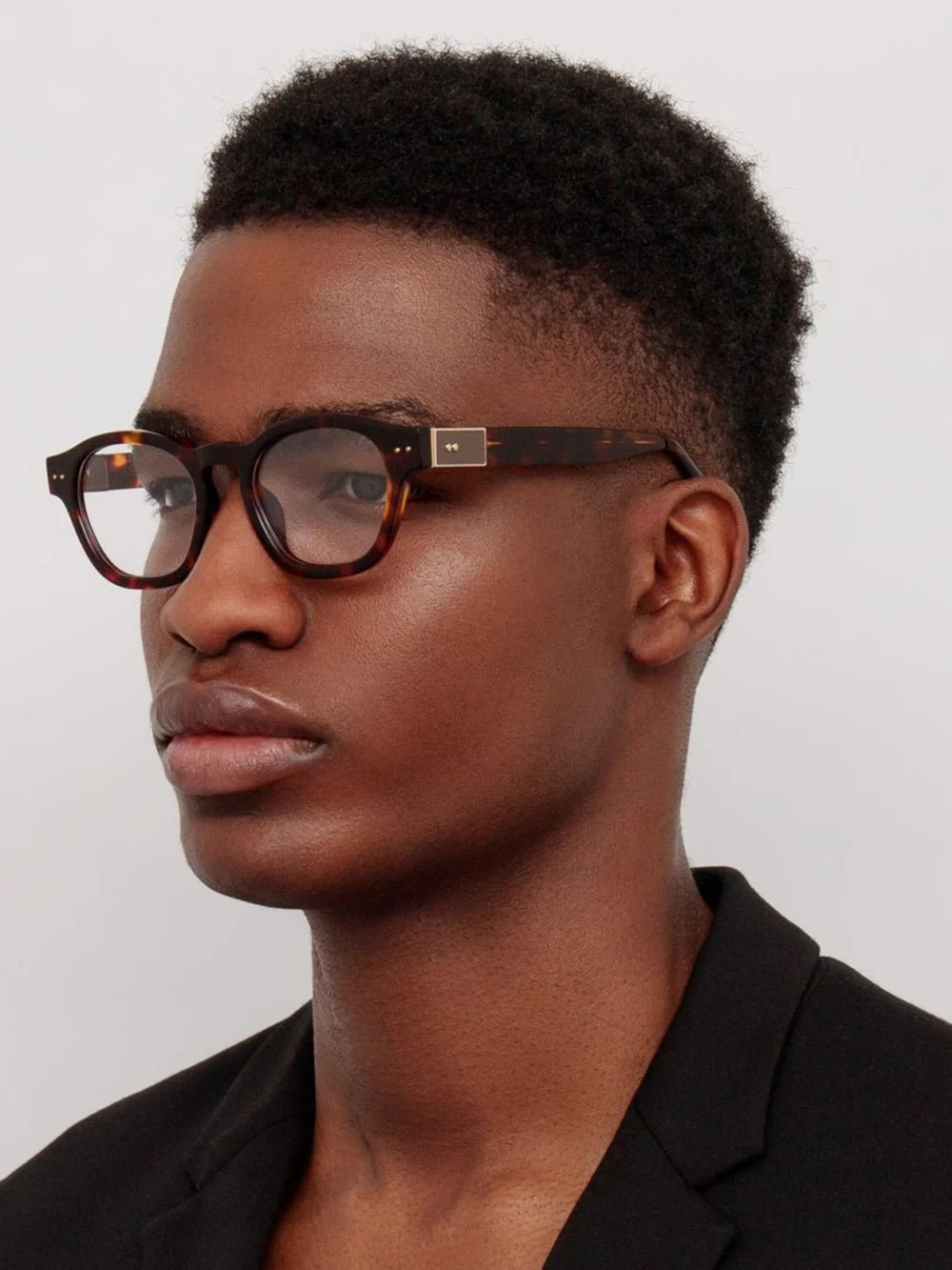 Linda Farrow Talbot Optical, dark tortoiseshell, view 4