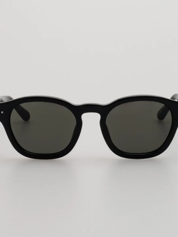 Linda Farrow Talbot Sunglasses in Black Matt Nickel