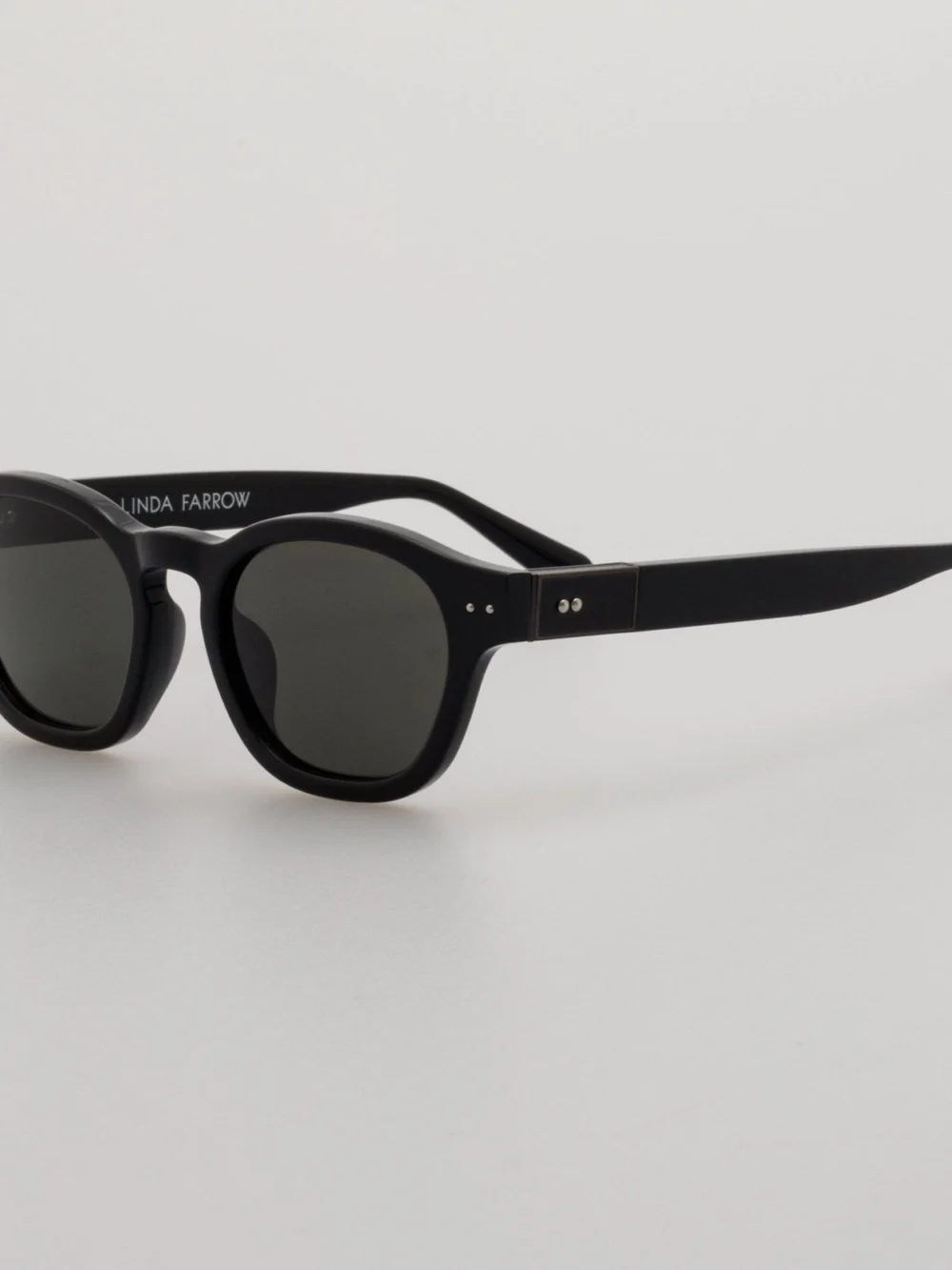 Linda Farrow Talbot Sunglasses, black matt nickel, view 2