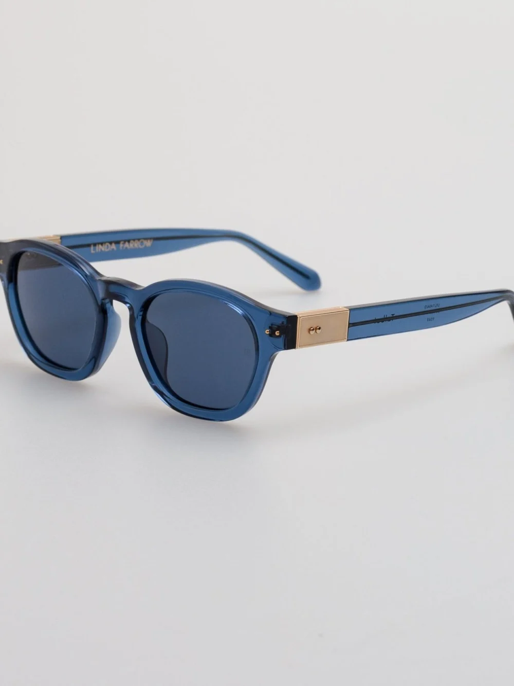 Linda Farrow Talbot Sunglasses, navy, view 2