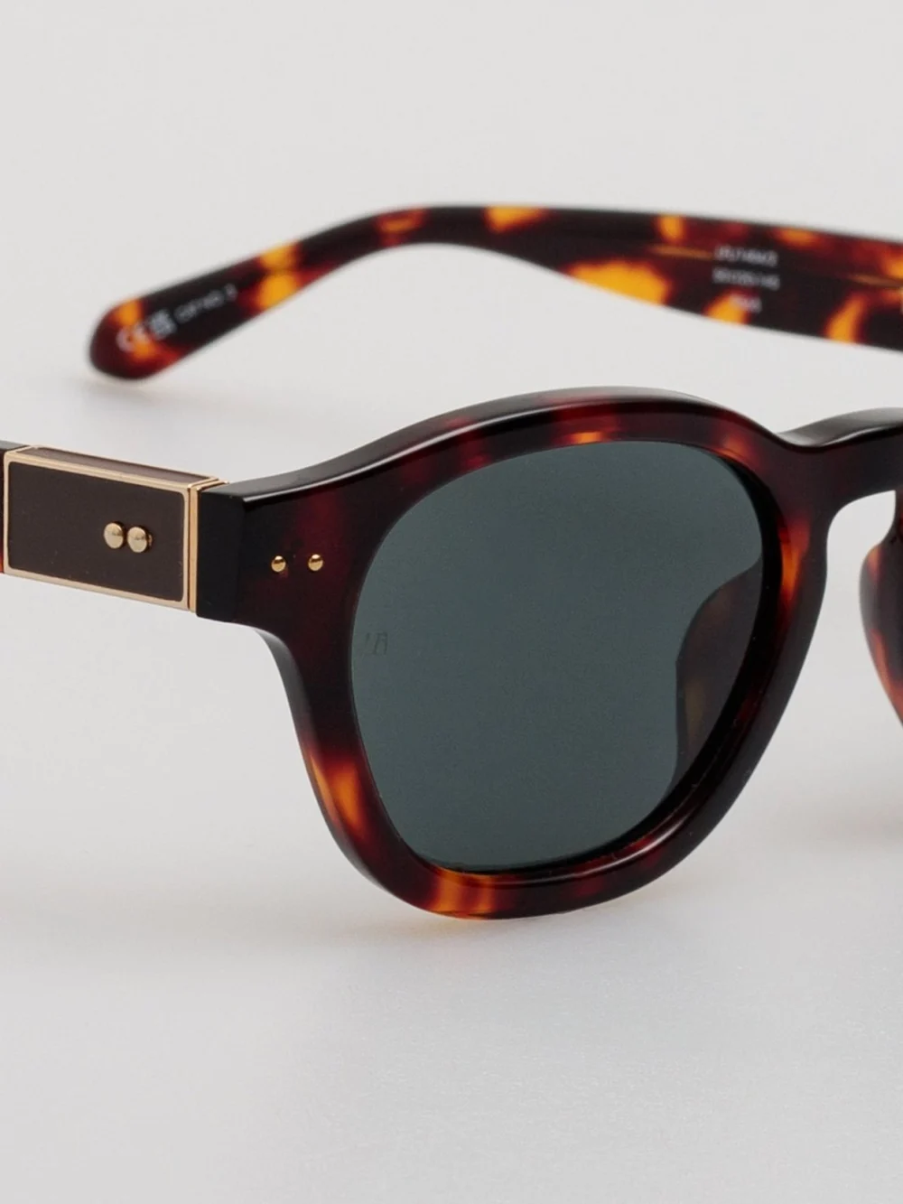 Linda Farrow Talbot Sunglasses, tortoiseshell, view 4