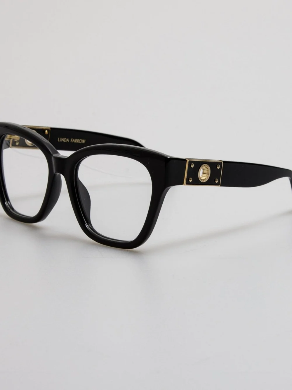 Linda Farrow Tamara Cat Eye Optical Frame, black, view 2