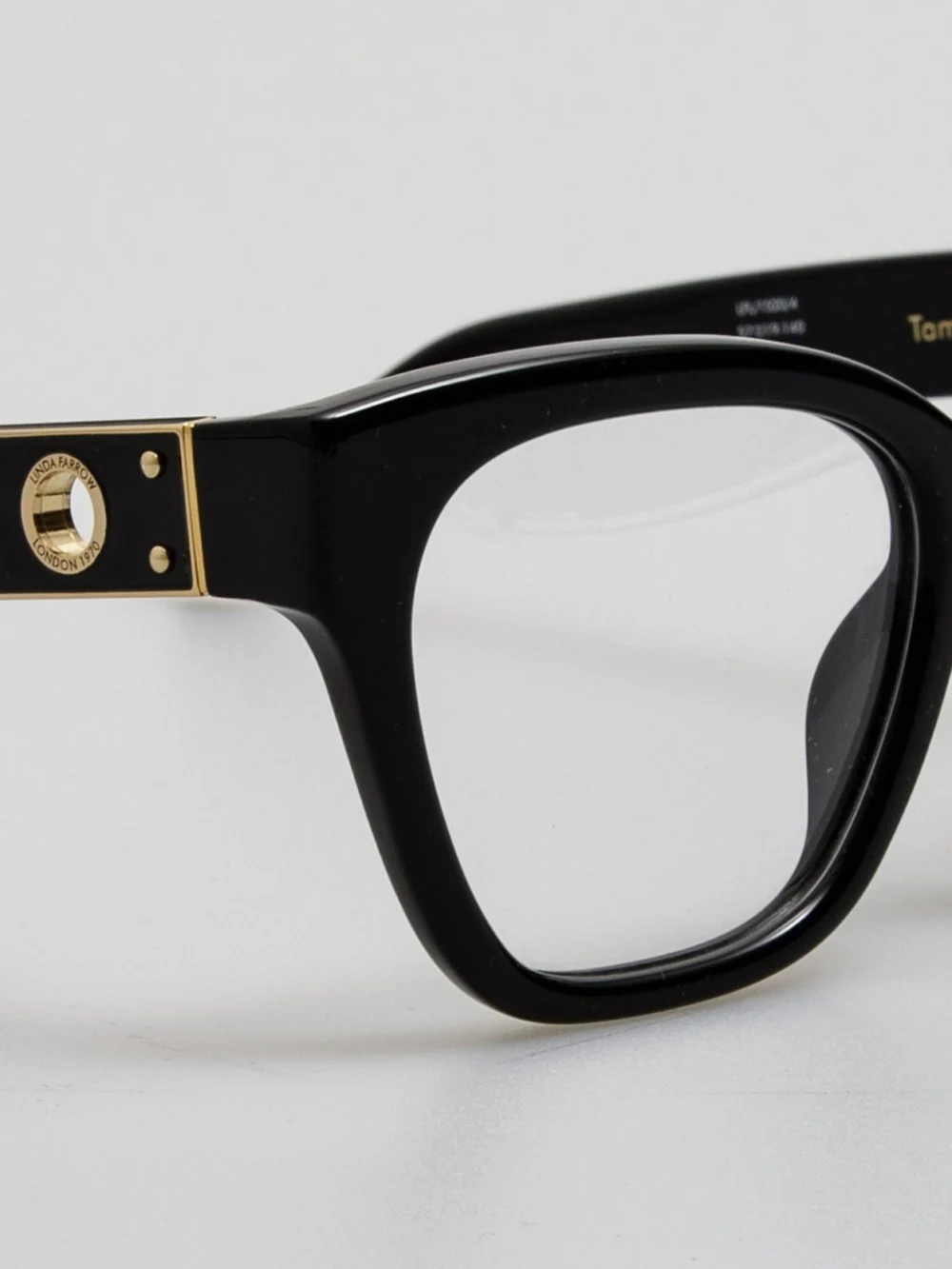 Linda Farrow Tamara Cat Eye Optical Frame, black, view 4