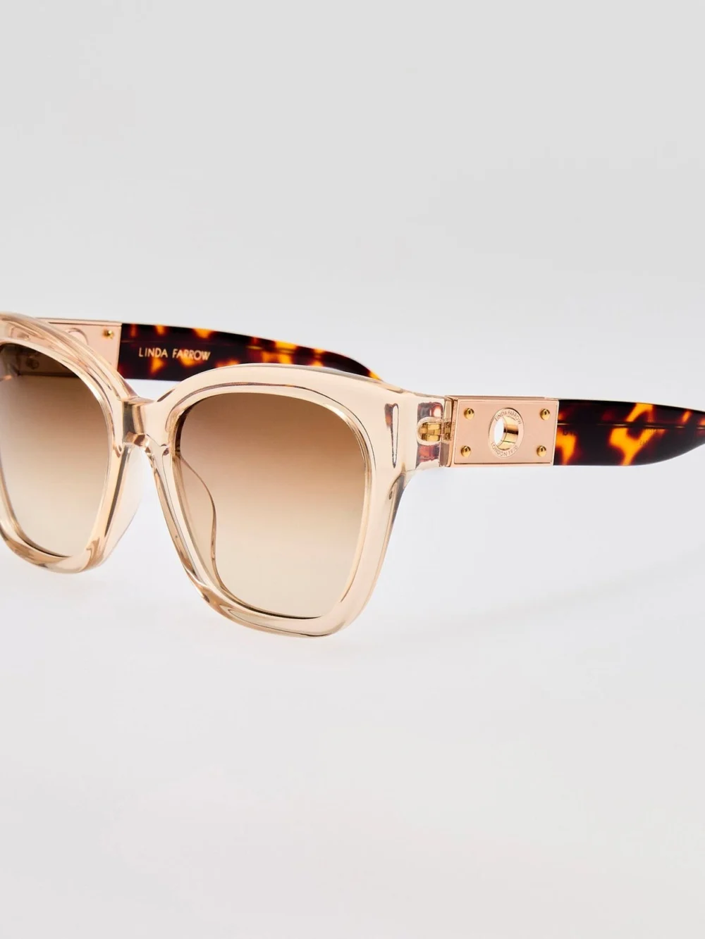Linda Farrow Tamara Cat Eye Sunglasses, ash, view 2