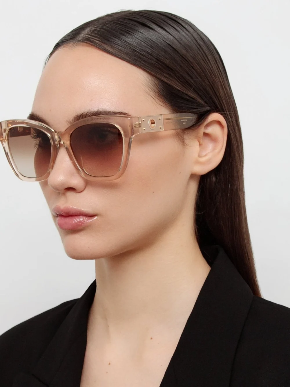 Linda Farrow Tamara Cat Eye Sunglasses, ash, view 3