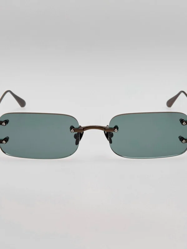 Linda Farrow Taylor Sunglasses in Matt Black Nickel