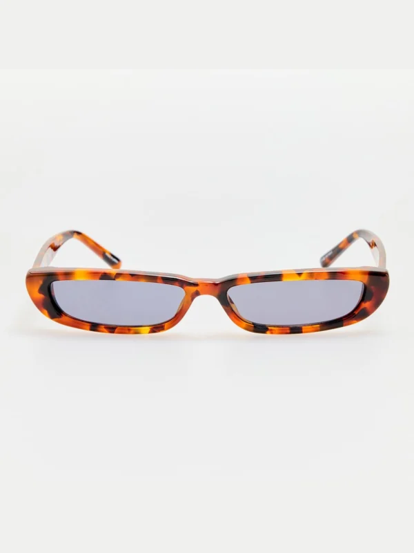 Linda Farrow Thea Angular Sunglasses in Tortoiseshell
