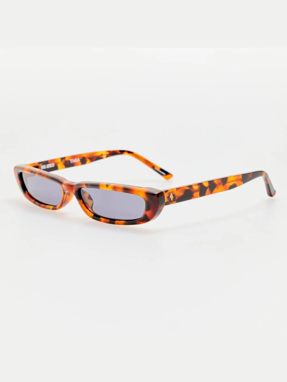 Linda Farrow Thea Angular Sunglasses, tortoiseshell, view 2