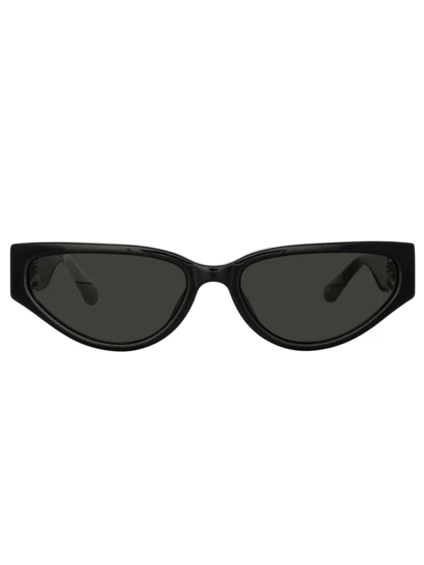 Linda Farrow Tomie Sunglasses in Black