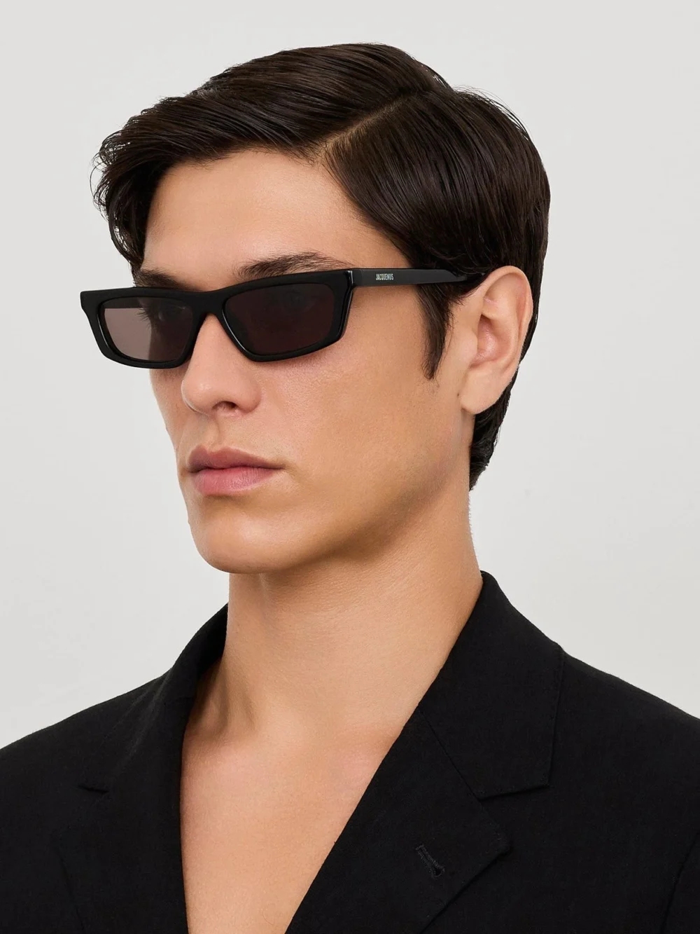 Linda Farrow Trapezi Sunglasses, black, view 4