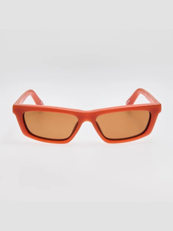 Linda Farrow Trapezi Sunglasses in Metallic Coffee