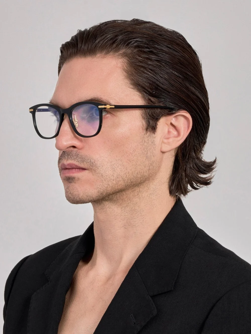 Linda Farrow Vanta Optical, black, view 4