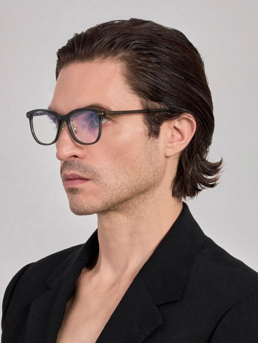 Linda Farrow Vanta Optical, dark tortoiseshell, view 4