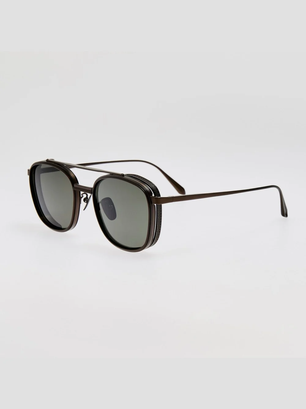 Linda Farrow Varo Sunglasses, matt black nickel, view 2