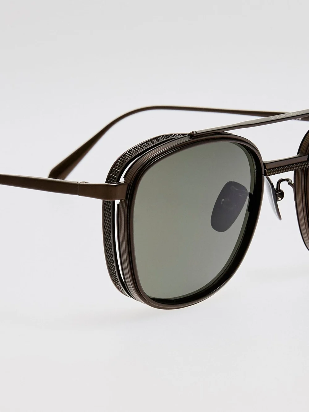 Linda Farrow Varo Sunglasses, matt black nickel, view 3