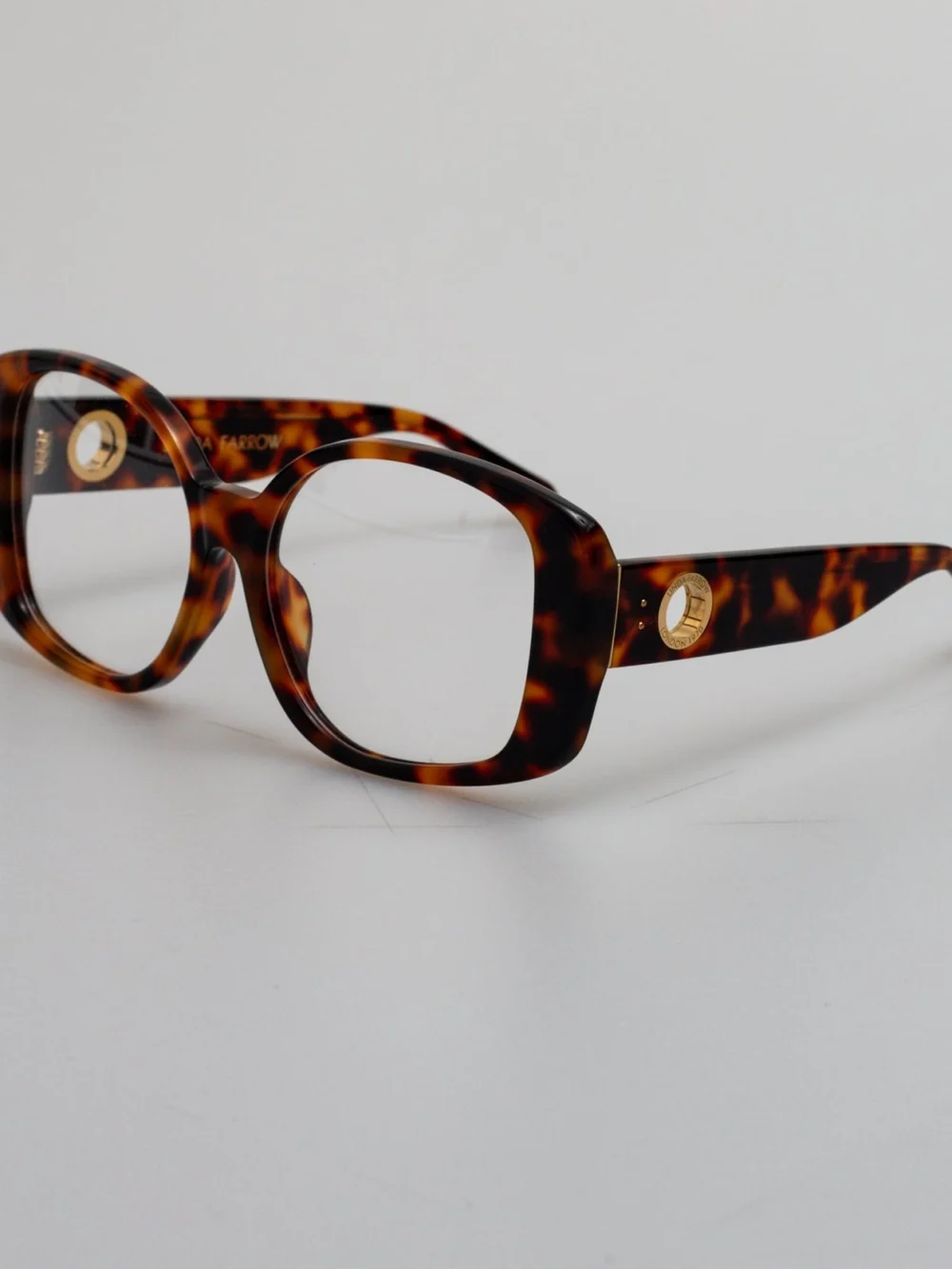 Linda Farrow Venus Optical, dark tortoiseshell, view 2