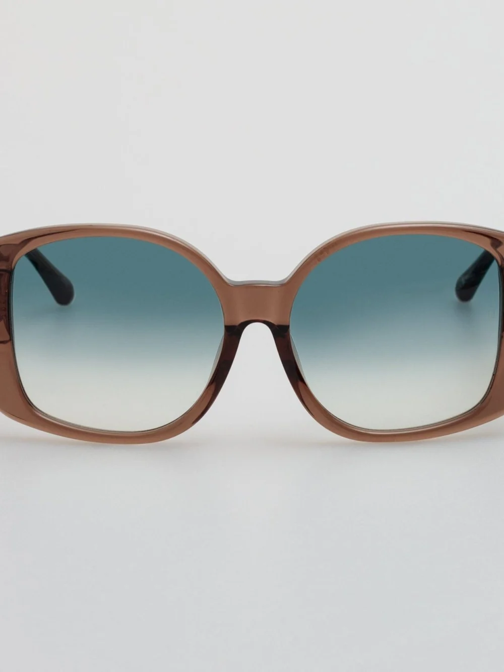 Linda Farrow Venus Oversized Sunglasses in aqua