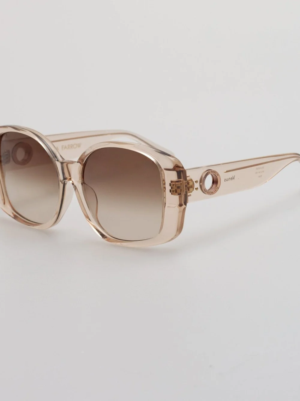 Linda Farrow Venus Oversized Sunglasses, ash, view 2