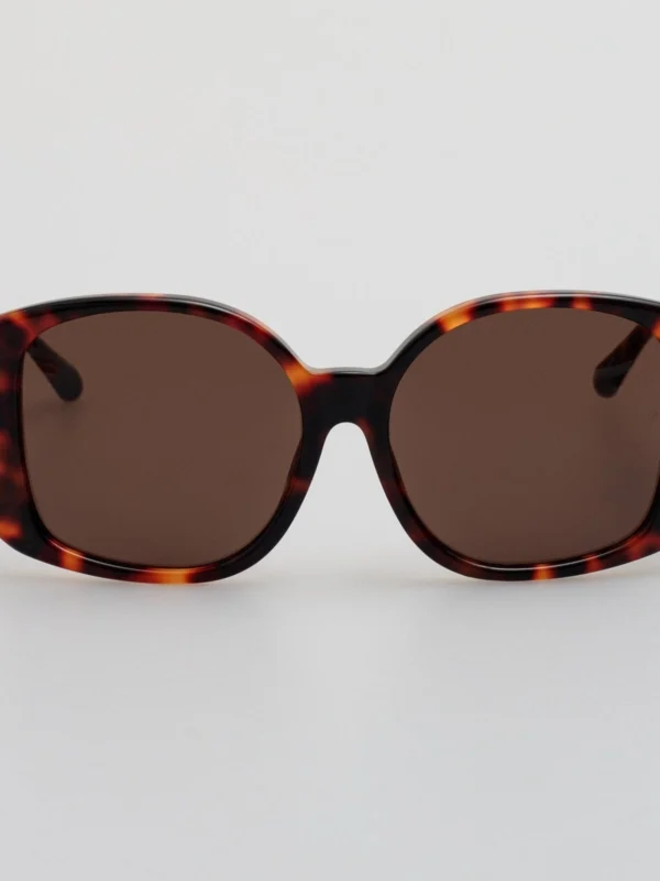 Linda Farrow Venus Oversized Sunglasses in Tortoiseshell