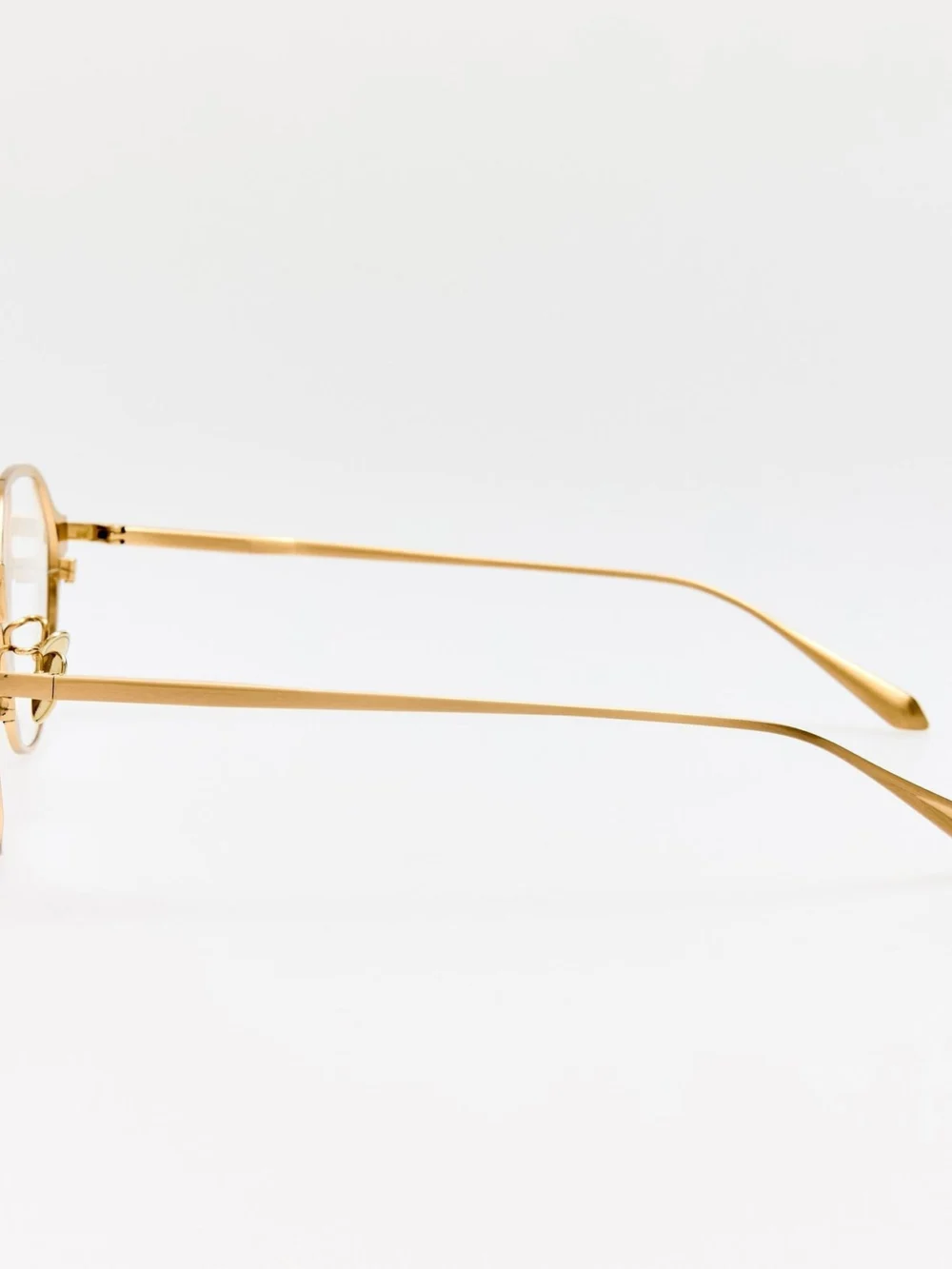 Linda Farrow Wilson Optical, satin black and matt champagne, view 6