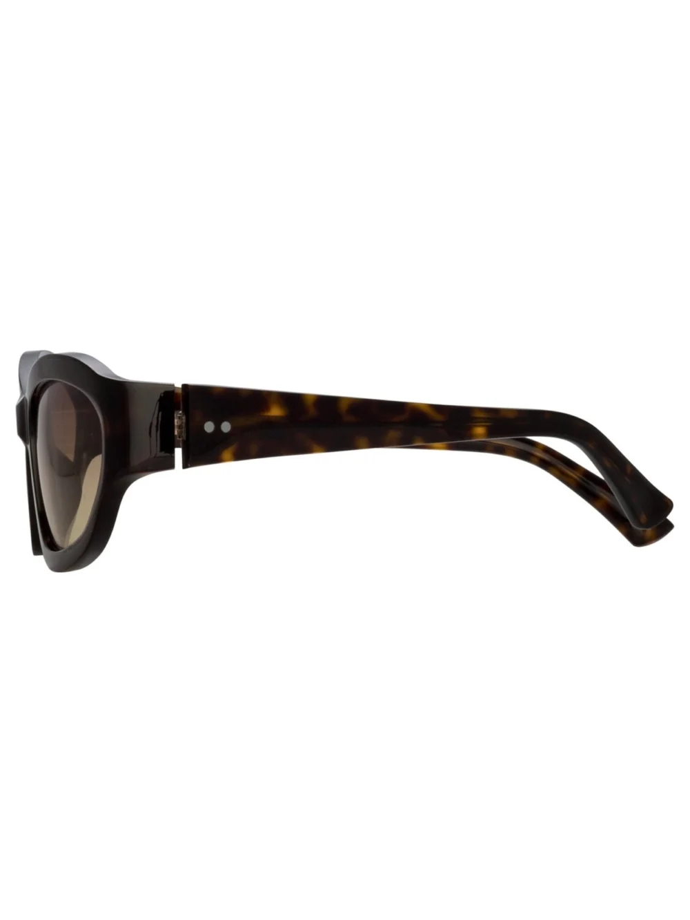 Linda Farrow Wrap Sunglasses, dark tortoiseshell, view 5