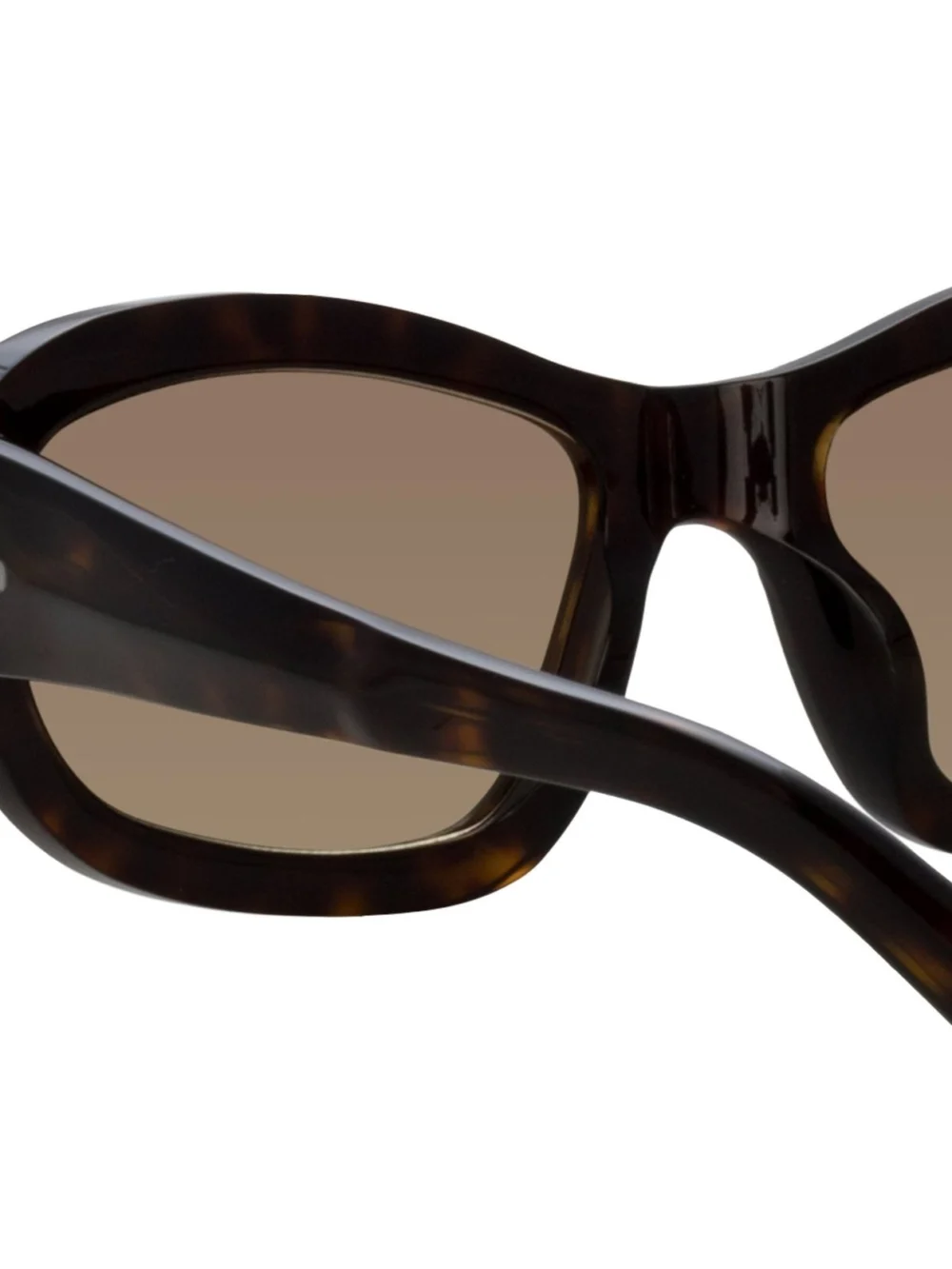 Linda Farrow Wrap Sunglasses, dark tortoiseshell, view 6