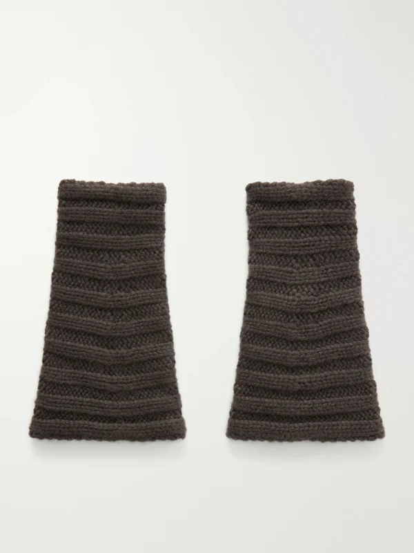 Lisa Yang Zarie Ribbed Cashmere Fingerless Gloves