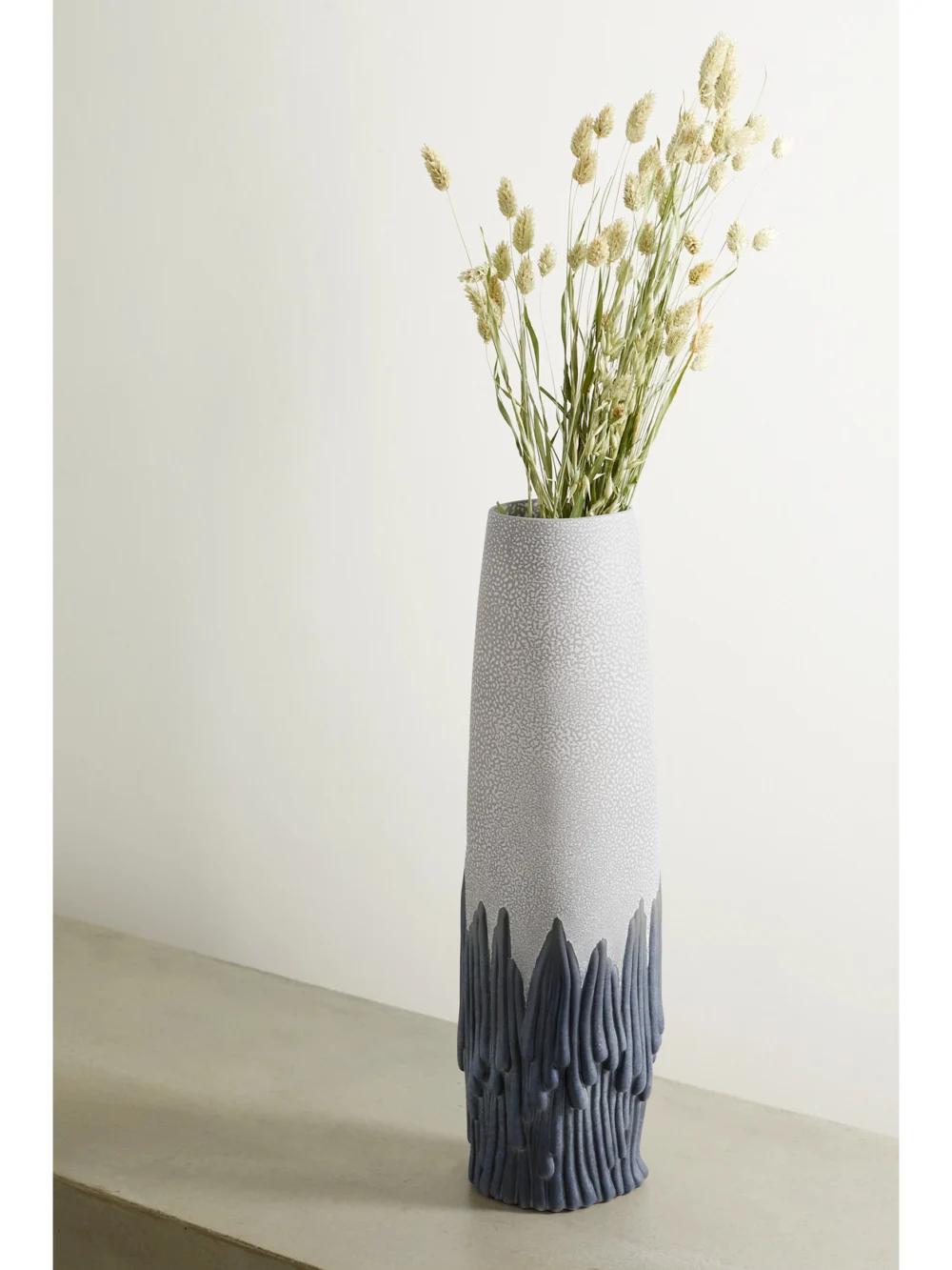 L'Objet + Haas Brothers Mojave Medium Earthenware Vase, styled view