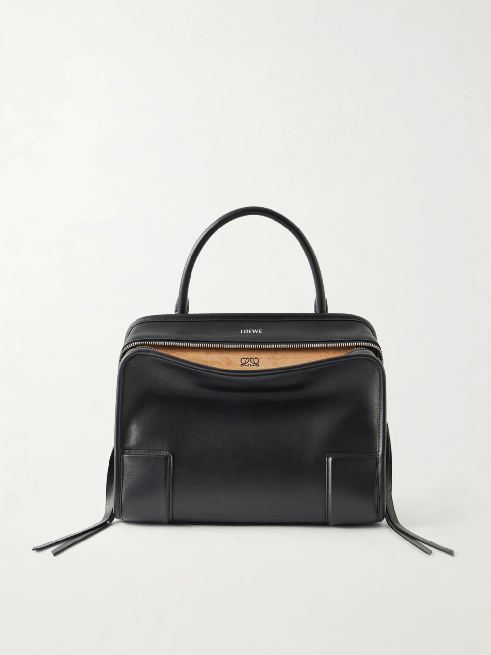Loewe Amazona 180 Medium Leather Shoulder Bag in black