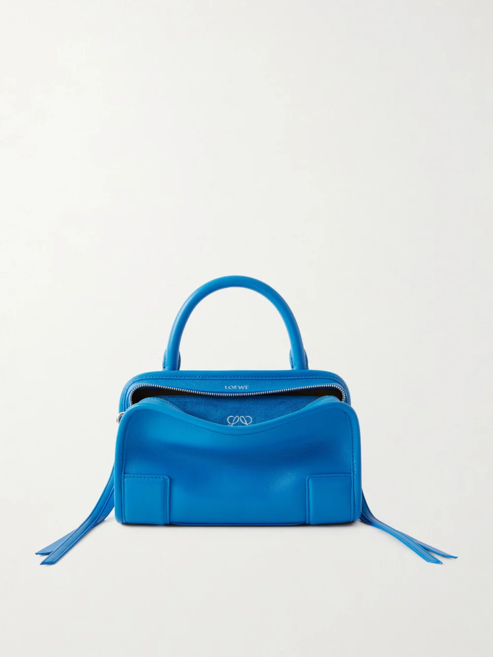 Loewe Amazona 180 Mini Leather Top-handle Bag in cobalt blue