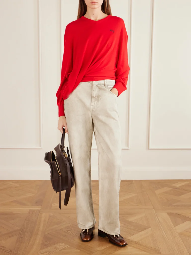 Loewe Amazona Leather-trimmed Suede Tote