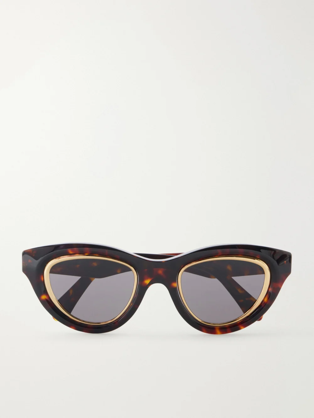 Loewe Anagram Cat-eye Tortoiseshell Acetate and Gold-tone Sunglasses