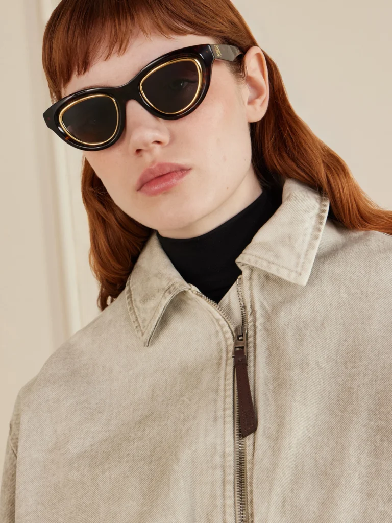Loewe Anagram Cat-eye Tortoiseshell Acetate and Gold-tone Sunglasses