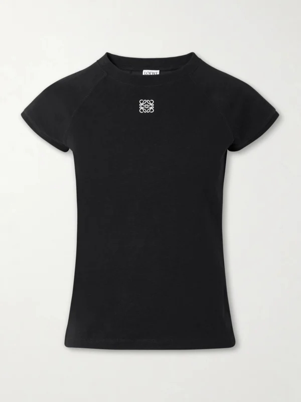 Loewe Anagram Embroidered Cotton-blend Jersey T-shirt