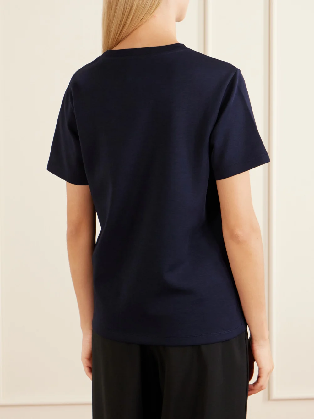 Back view of the Loewe Anagram-embroidered Cotton-blend T-shirt