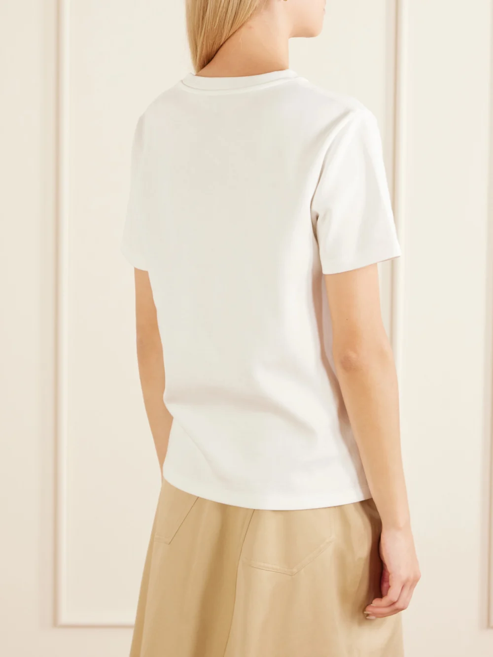 Back view of the Loewe Anagram-embroidered Cotton-blend T-shirt