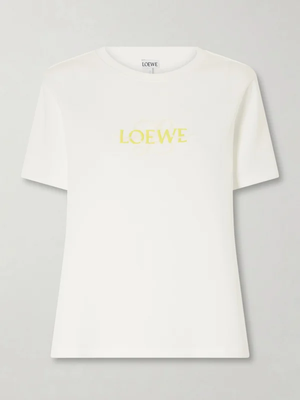Loewe Anagram-embroidered Cotton-blend T-shirt