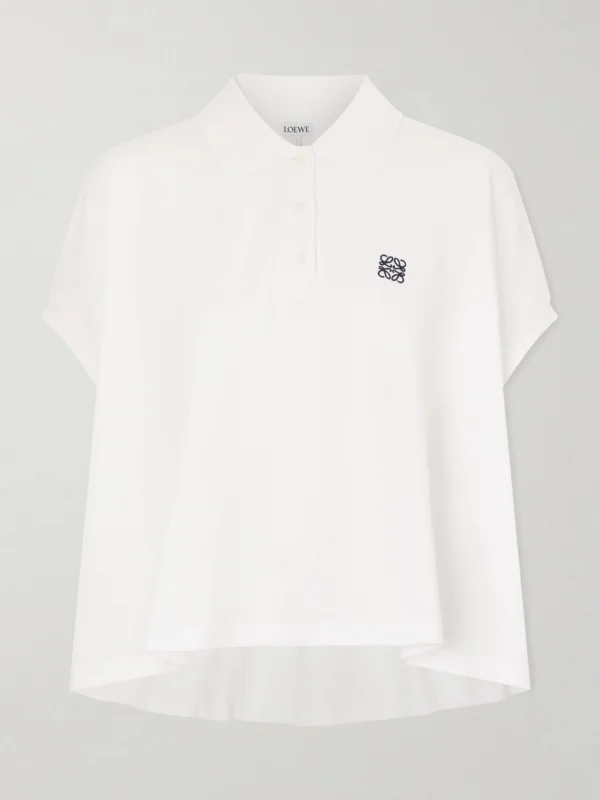 Loewe Anagram Embroidered Cotton-piqué Polo Shirt