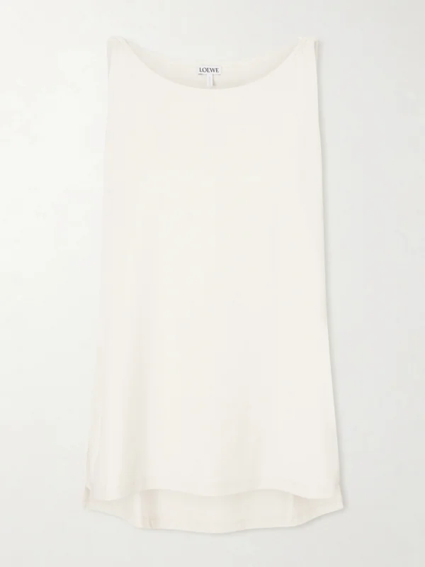 Loewe Anagram Embroidered Ribbed-knit Tank Top