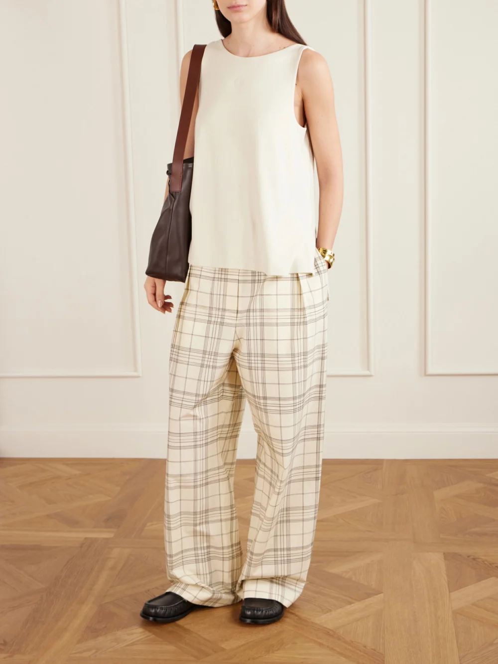 Loewe Anagram Embroidered Ribbed-knit Tank Top, worn by a model