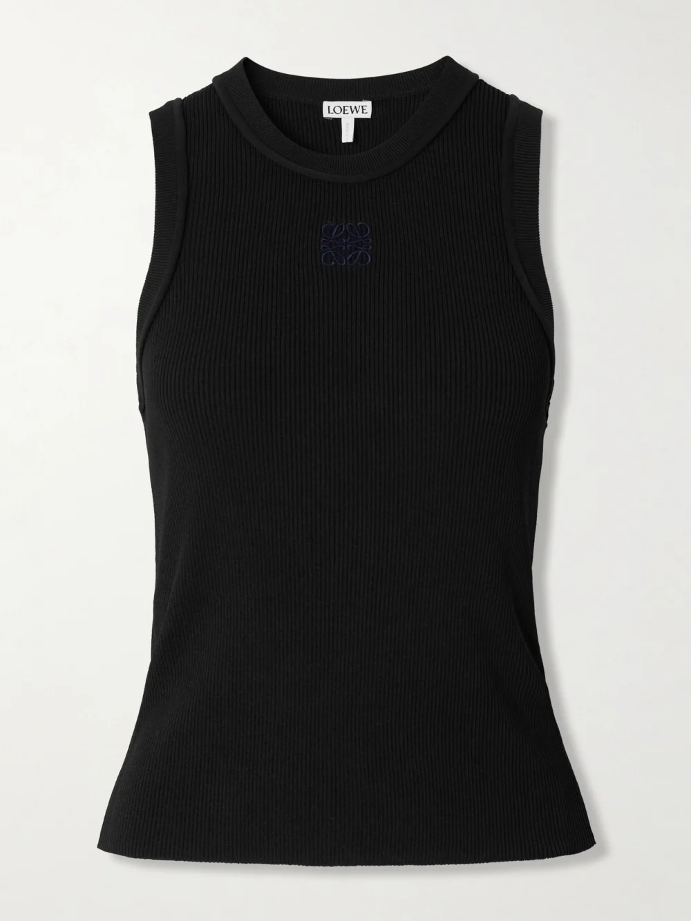 Loewe Anagram-embroidered Ribbed Tank in black