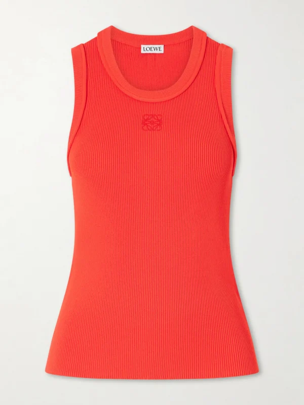 Loewe Anagram-embroidered Ribbed Tank