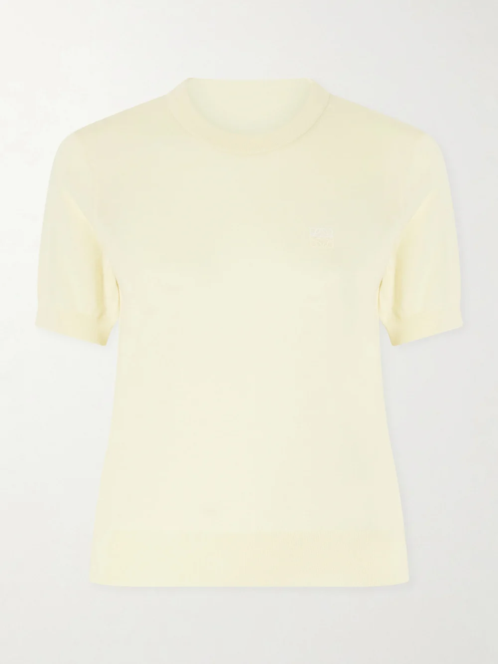 Loewe Anagram-embroidered Wool-blend Sweater in pastel yellow