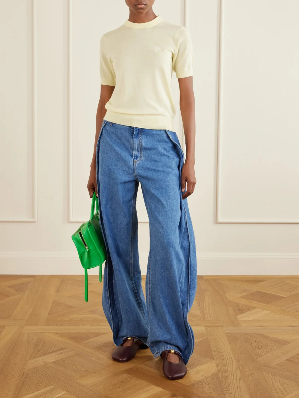 Loewe Anagram-embroidered Wool-blend Sweater, worn by a model