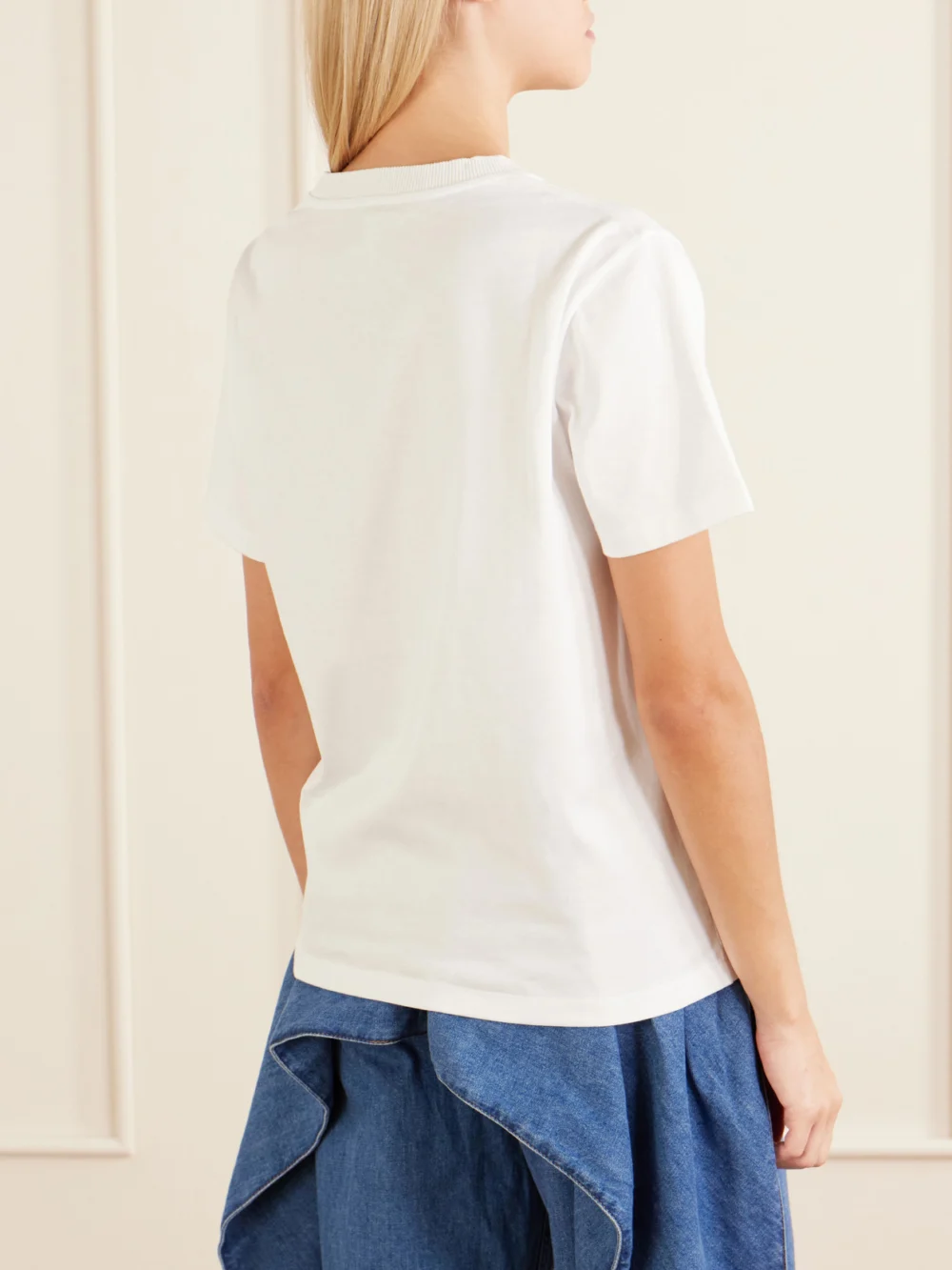 Back view of the Loewe Appliquéd Cotton-jersey T-shirt