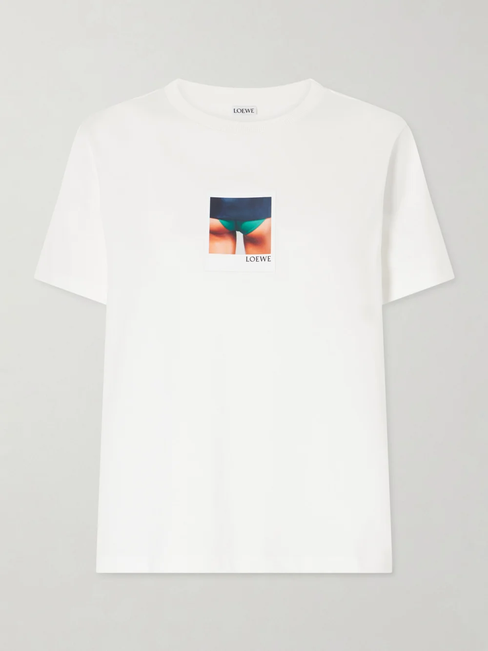Loewe Appliquéd Cotton-jersey T-shirt in white