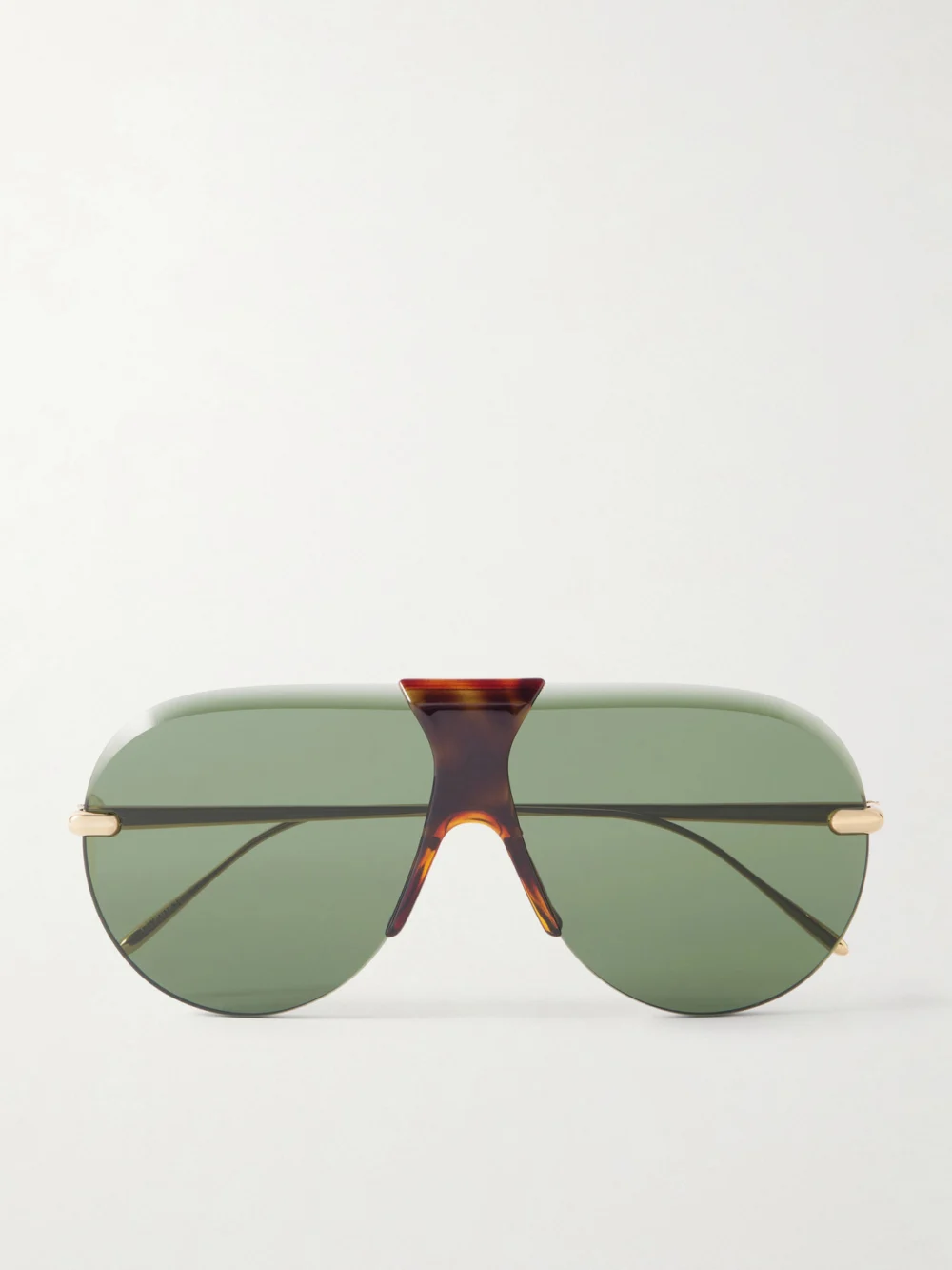 Loewe Aviator-style Gold-tone and Tortoiseshell Acetate Sunglasses